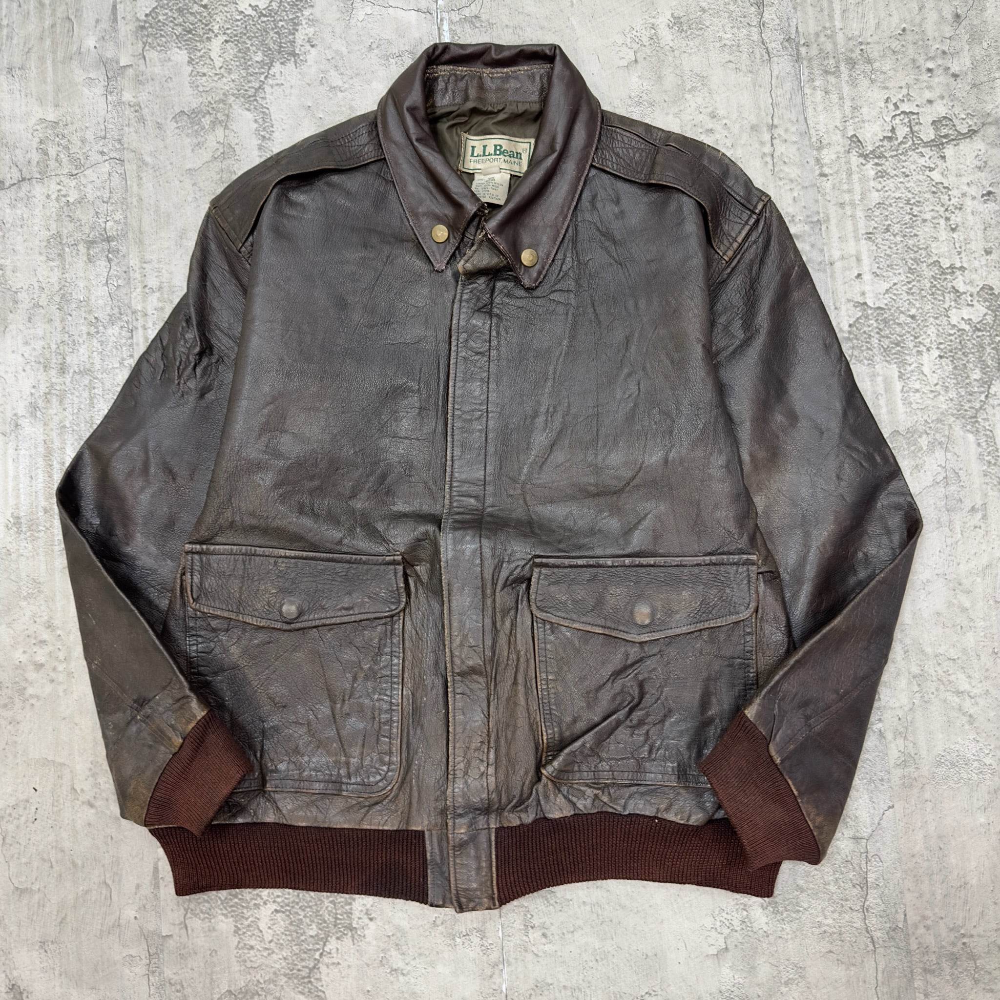 80's LL Bean A-2 flight leather jacket – flancesca